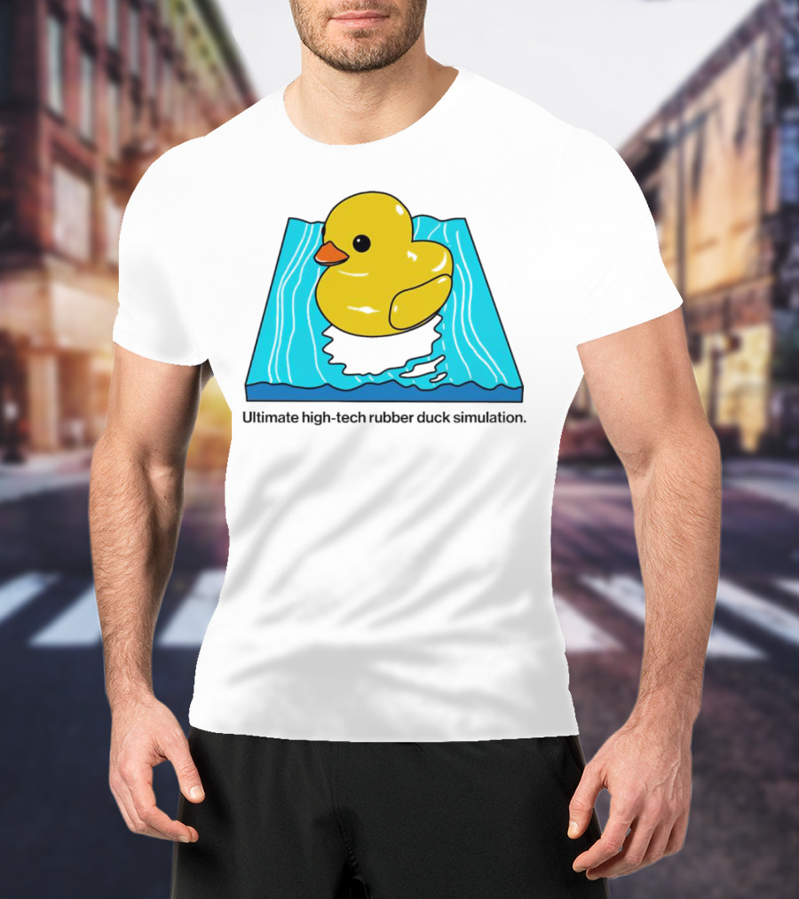 Ultimate High-Tech Rubber Duck Simulation Pool Platform T-Shirt