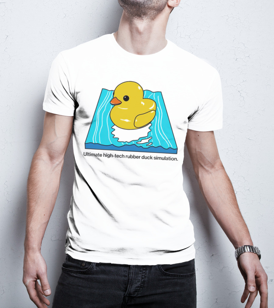 Ultimate High-Tech Rubber Duck Simulation Pool Platform T-Shirt
