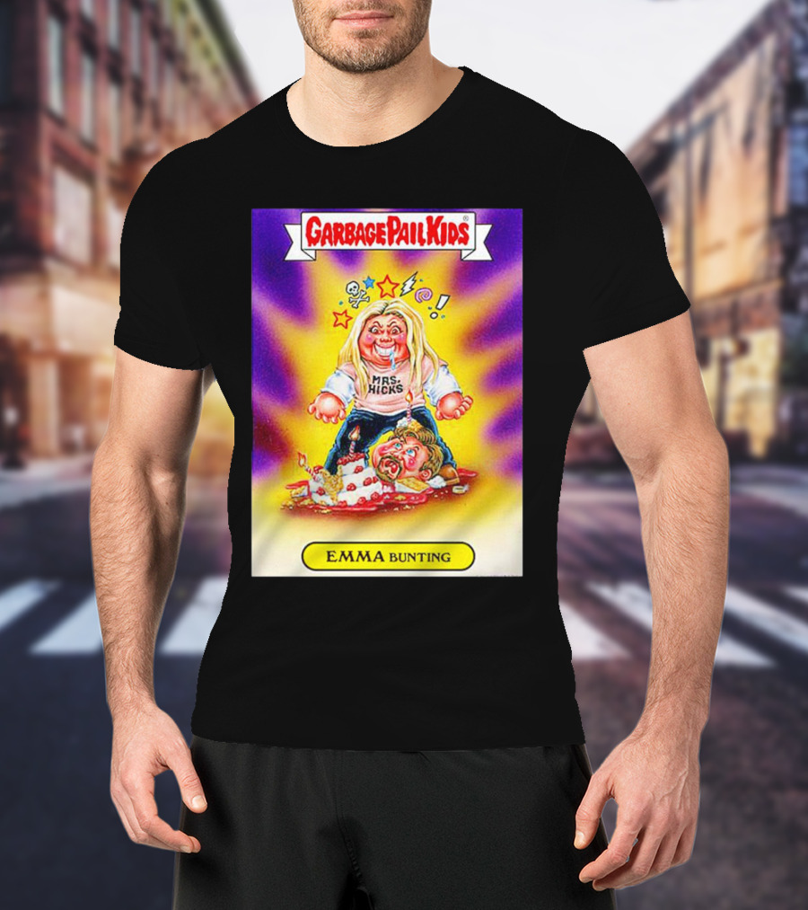 Garbage Pail Kids Emma Bunting Mrs. Hicks Caricature T-Shirt