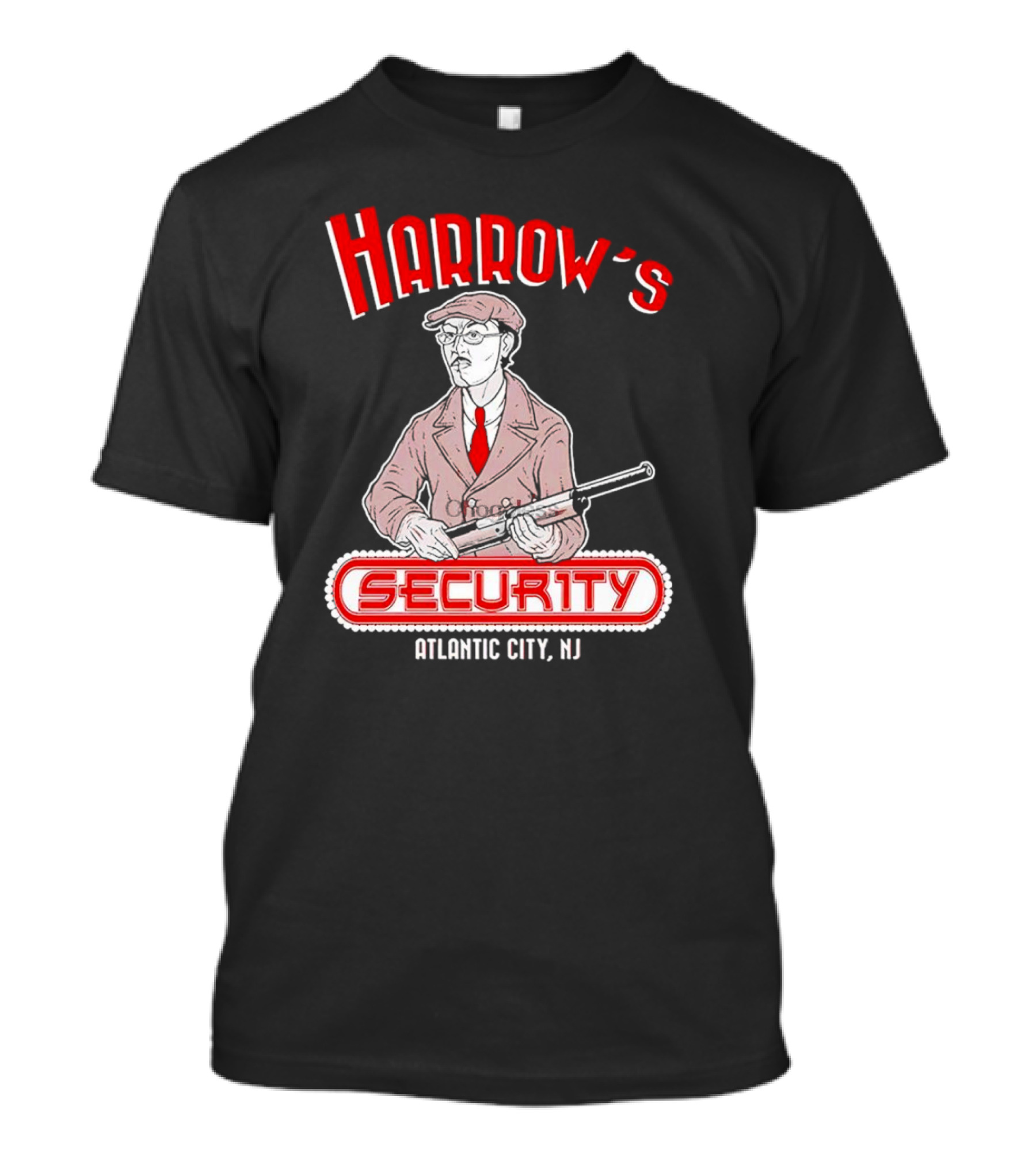 Harrow's Security Atlantic City NJ Vintage Style Gangster T-Shirt
