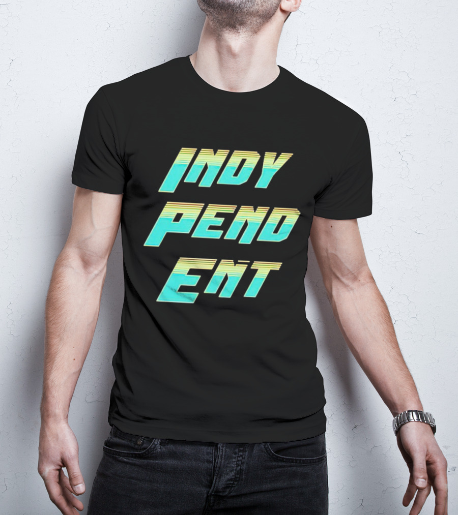 Indy Pend Ent Retro-style Text T-Shirt