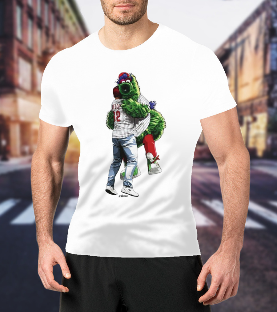 Jason Kelce Phillie Phanatic Hug Philadelphia Phillies T-Shirt