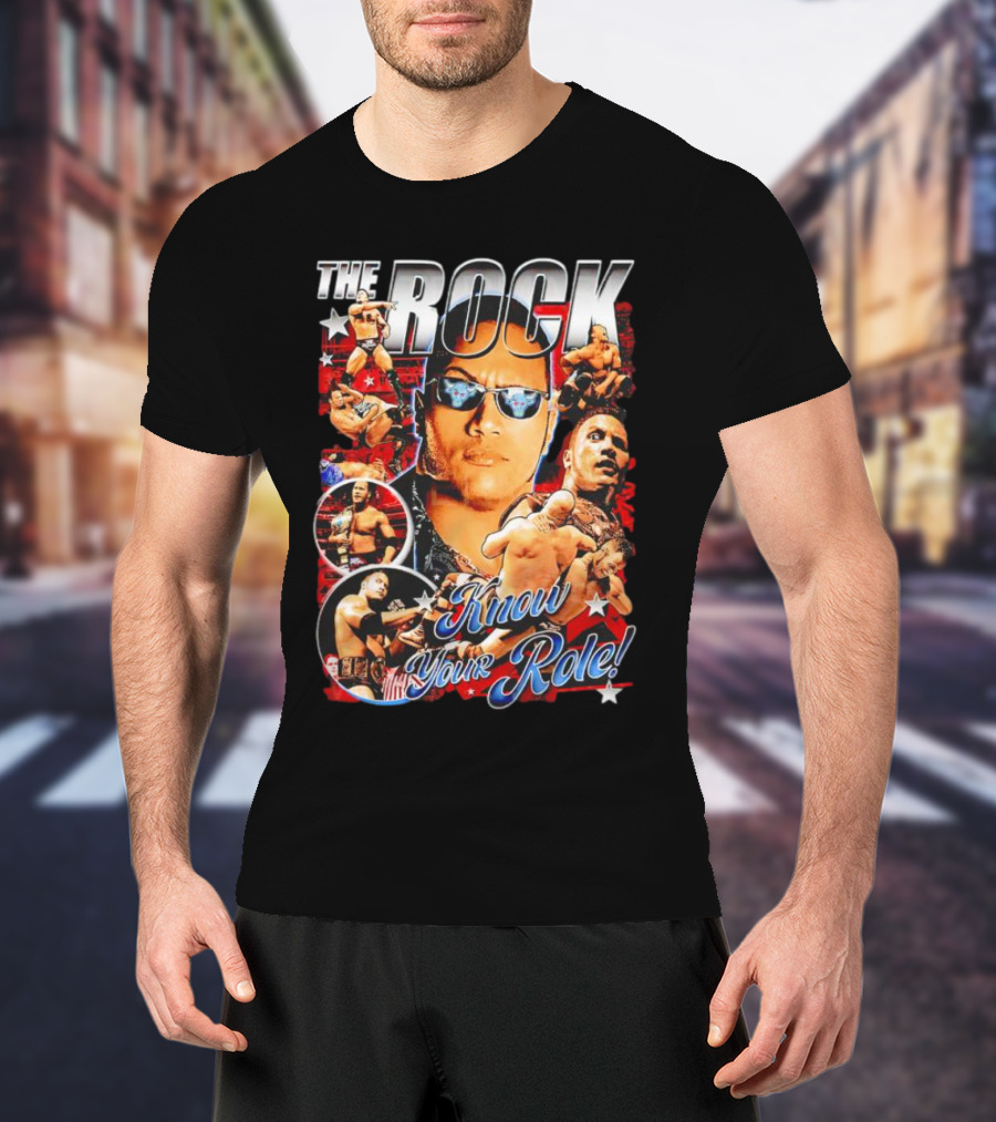 The Rock Know Your Role WWF WCW AEW ECW Pro Wrestling T-Shirt