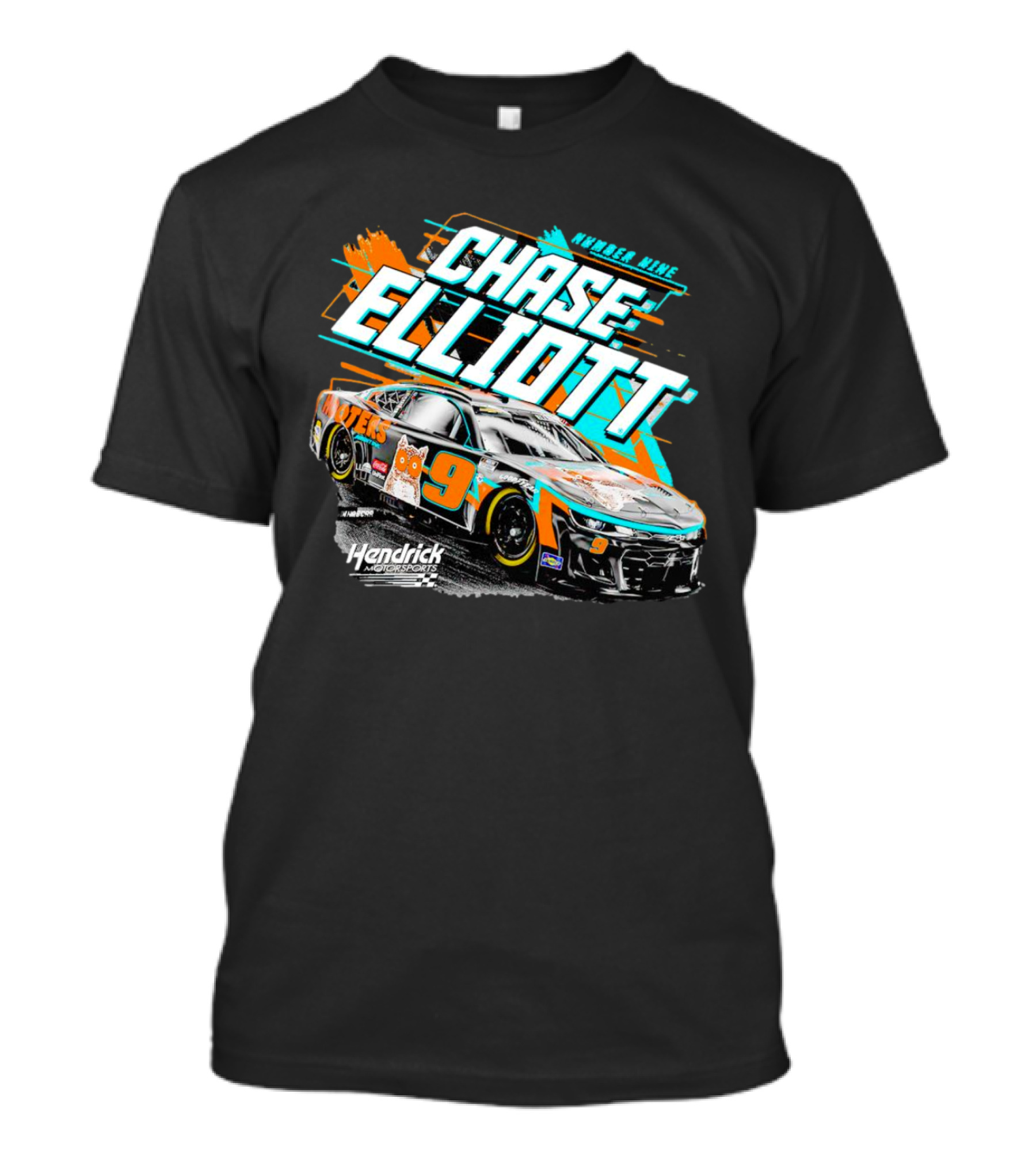 Chase Elliott Number Nine Hooters Hendrick Motorsports Racing Car T-Shirt