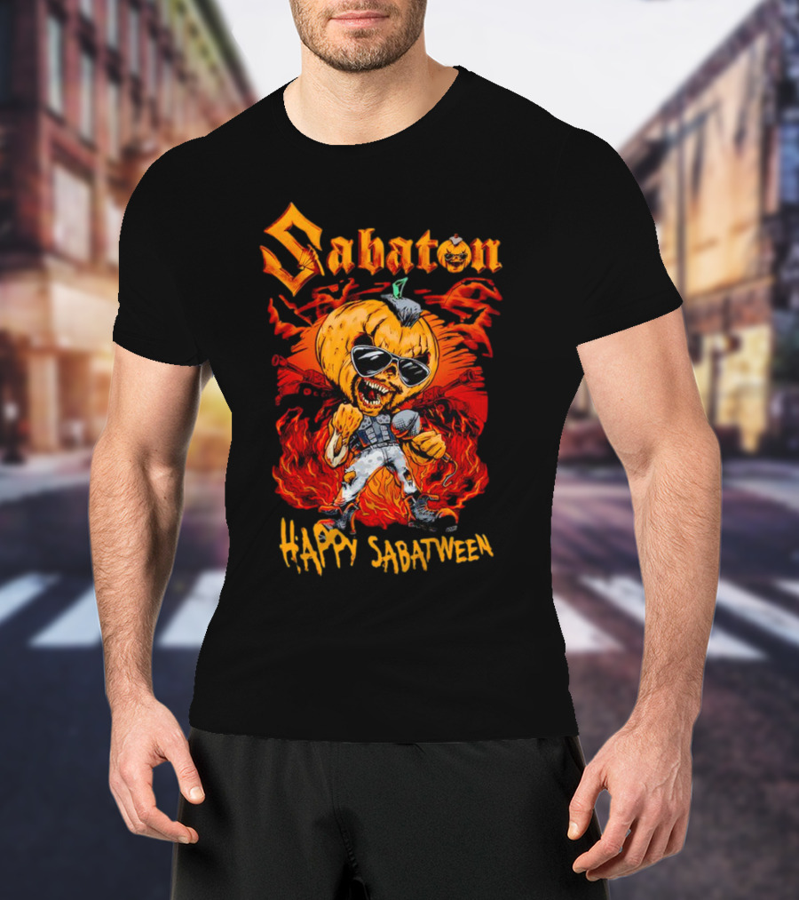 Sabaton Pumpkin Mic Sunglasses Happy Sabatween Halloween T-Shirt