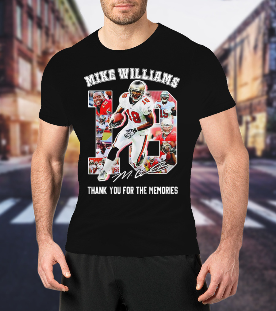 Mike Williams 19 Thank You For The Memories Tampa Bay Buccaneers Signature T-Shirt
