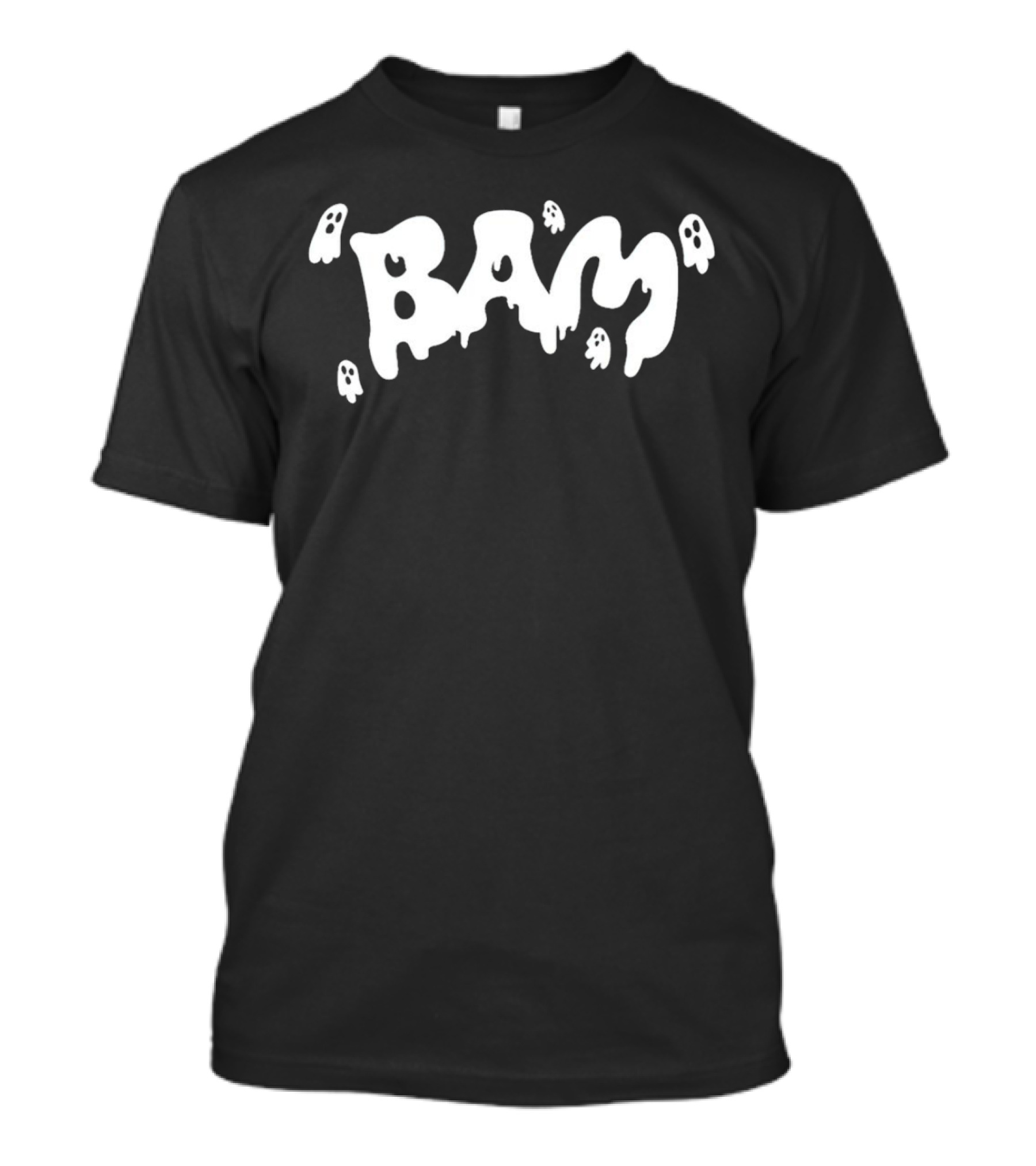 Bam Ghost Halloween Dripping Text With Cartoon Ghosts T-Shirt