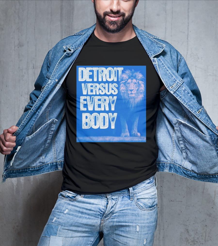 Detroit Lions Versus Everybody Lion T-Shirt