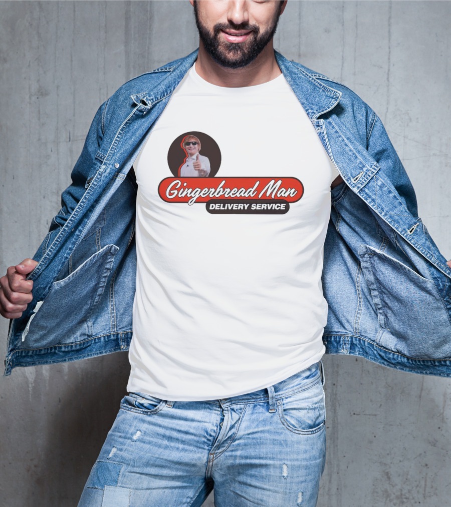 Gingerbread Man Delivery Service Cool Thumbs Up T-Shirt