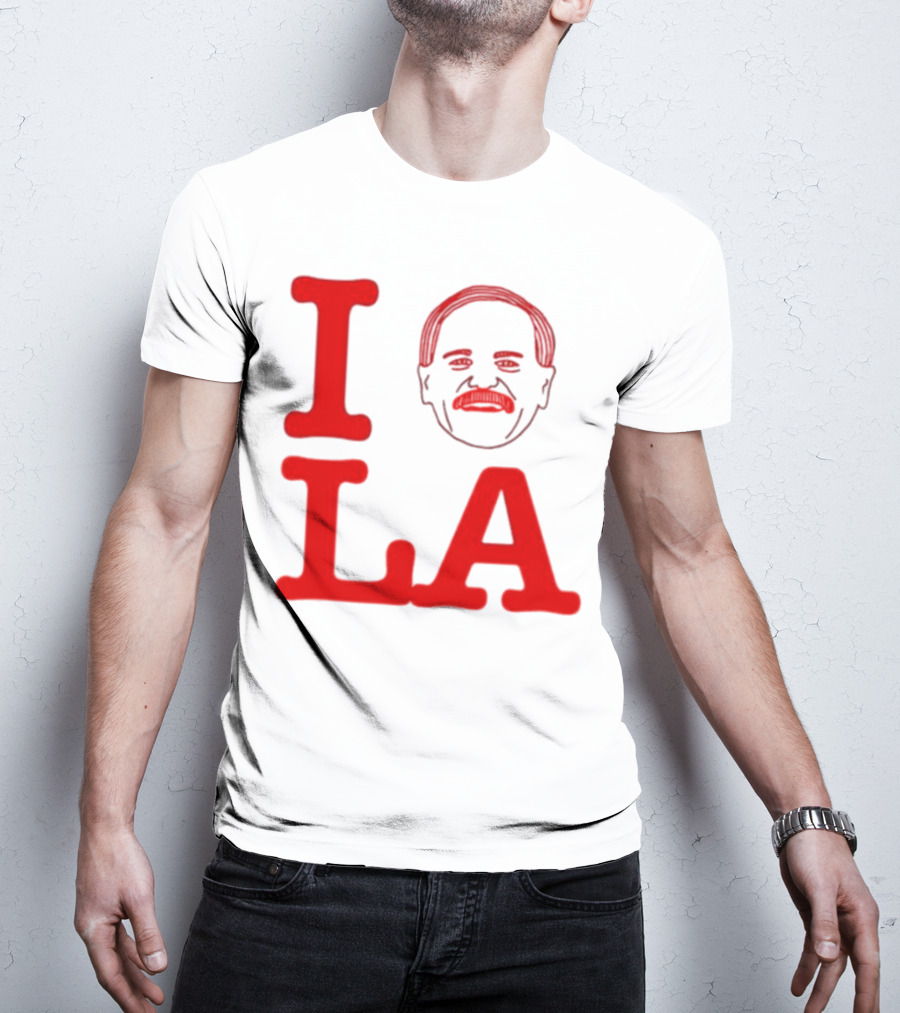 I Love John Kruk And LA With Mustache T-Shirt