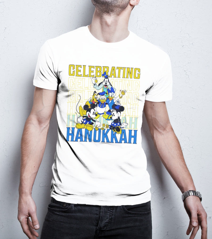 Celebrating Hanukkah Mickey Mouse And Friends T-Shirt
