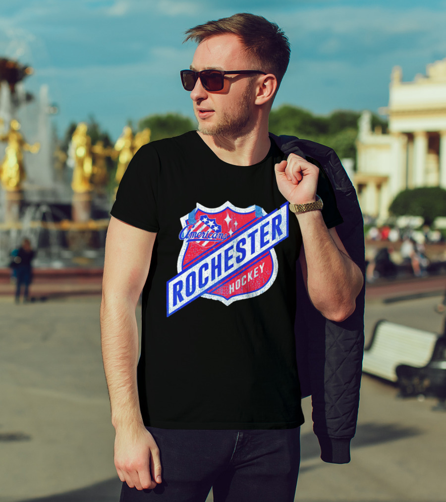 Rochester Americans Hockey Shield Badge T-Shirt