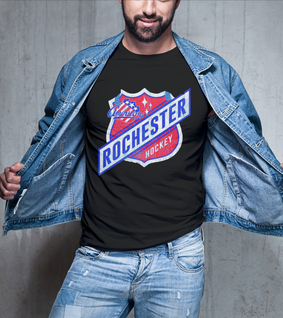 Rochester Americans Hockey Shield Badge T-Shirt