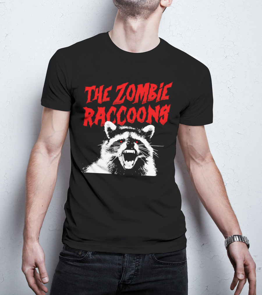 The Zombie Raccoons Fierce Creature Horror T-Shirt