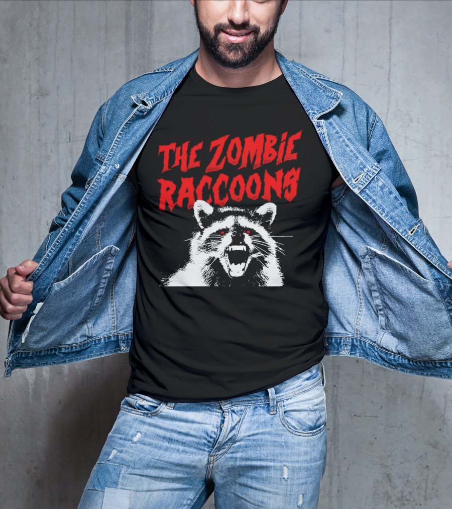 The Zombie Raccoons Fierce Creature Horror T-Shirt