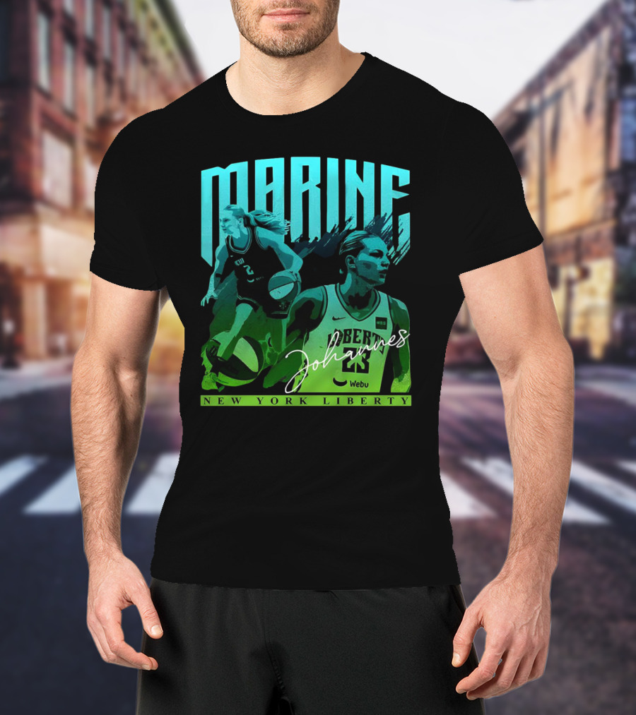 Marine Johannes New York Liberty Signature Jersey Number 23 Webu Basketball T-Shirt