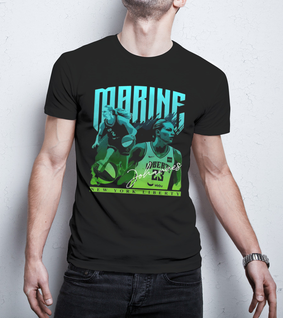 Marine Johannes New York Liberty Signature Jersey Number 23 Webu Basketball T-Shirt