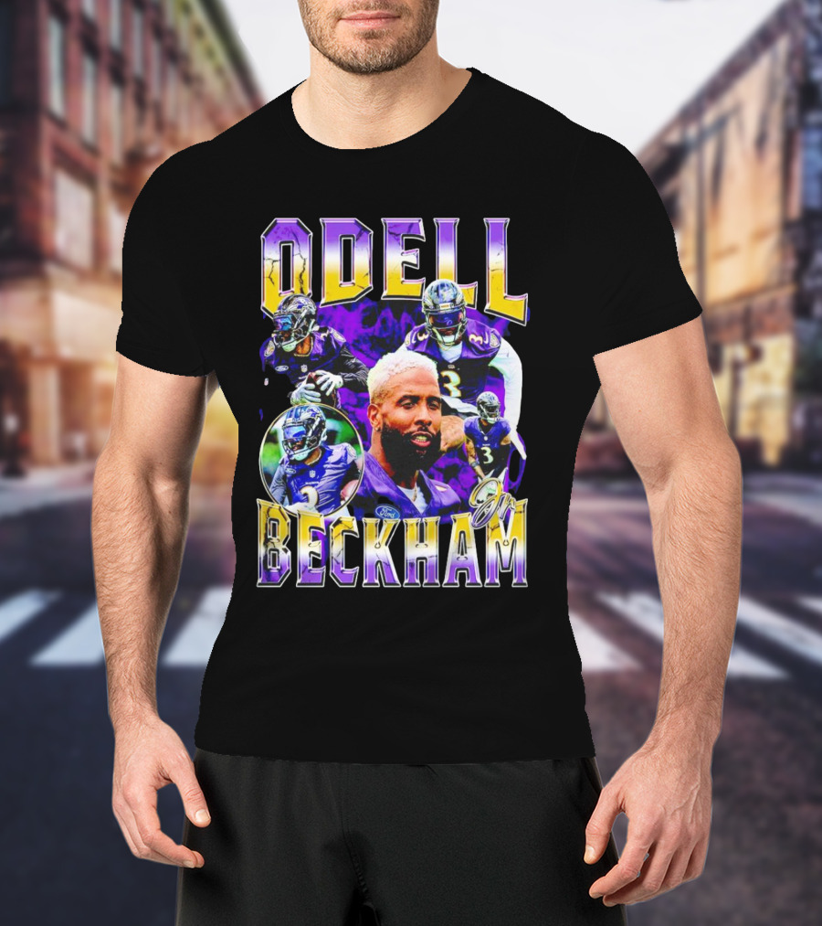 Odell Beckham Jr Baltimore Ravens Football Player Highlights T-Shirt