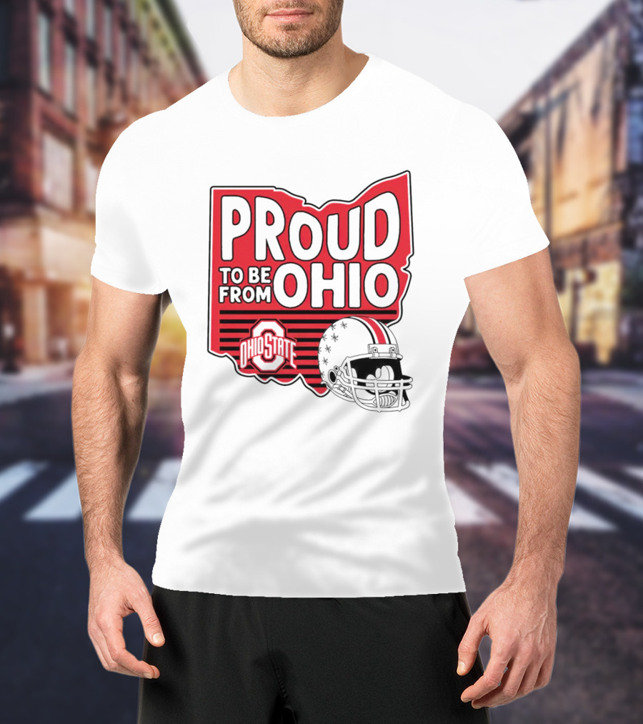 Ohio State Proud To Be From Ohio Football Helmet Logo Buckeyes T-Shirt