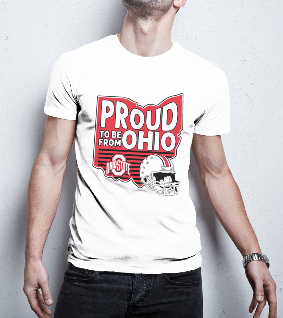 Ohio State Proud To Be From Ohio Football Helmet Logo Buckeyes T-Shirt