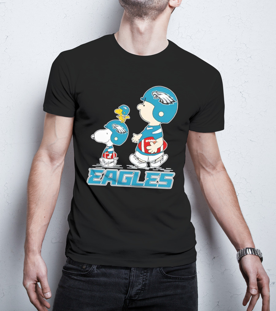 Eagles Football Snoopy Charlie Brown Woodstock Philadelphia T-Shirt