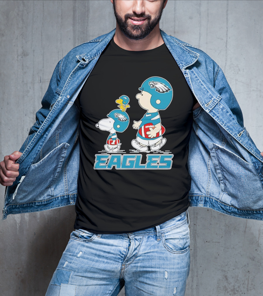 Eagles Football Snoopy Charlie Brown Woodstock Philadelphia T-Shirt