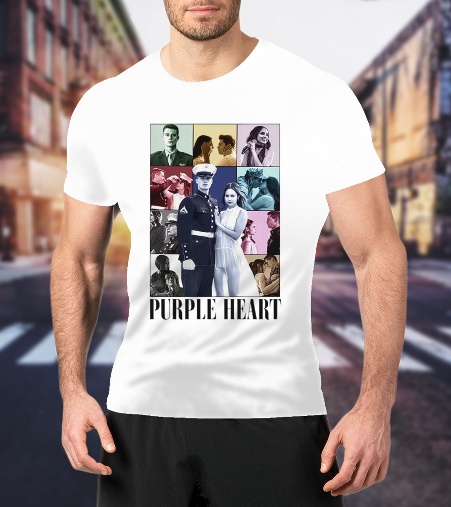 Purple Heart Military Romance And Relationships Montage T-Shirt