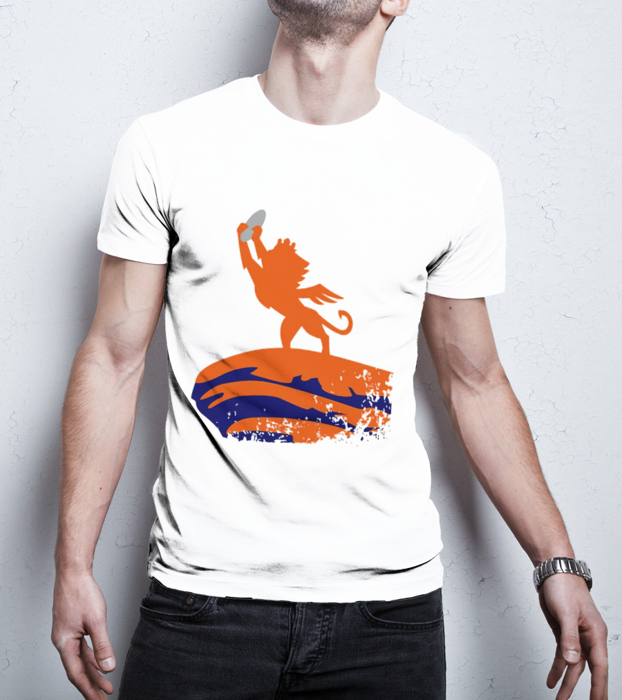 Fc Cincinnati King Of The Shield Orange Lion Crowned On Mound T-Shirt