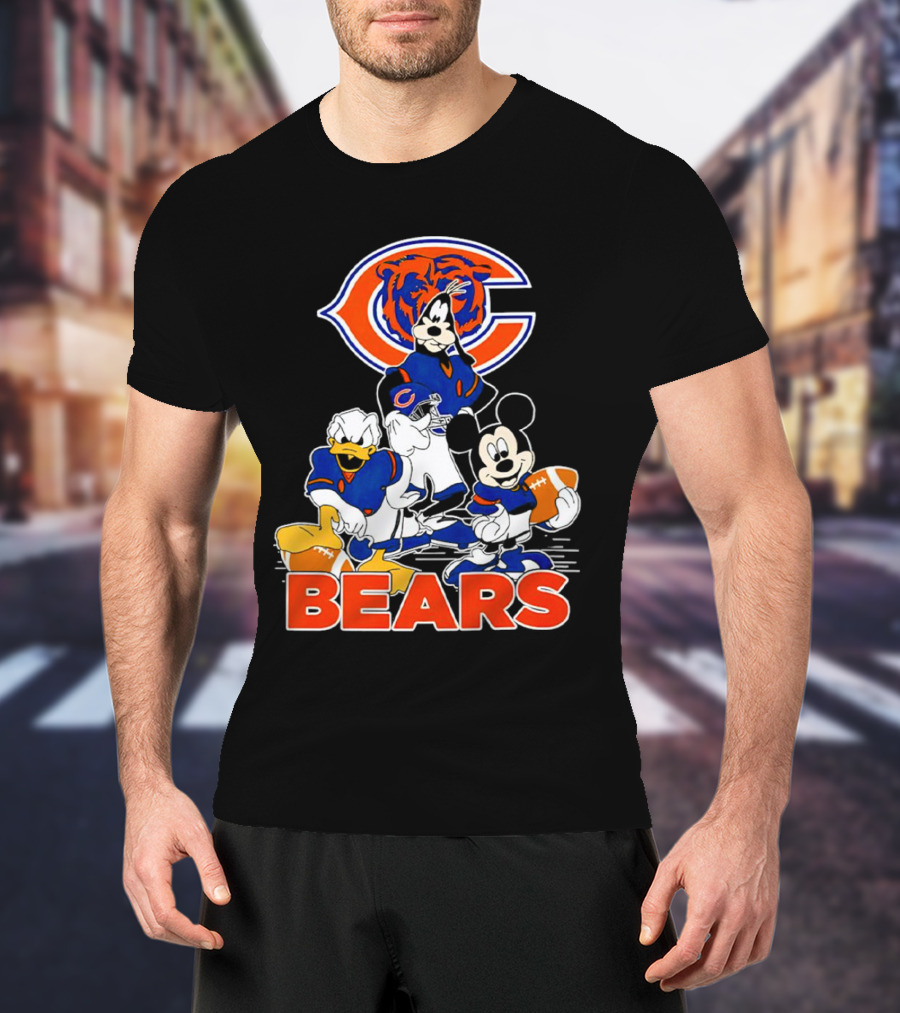 Chicago Bears NFL Football Mickey Mouse And Friends T-Shirt