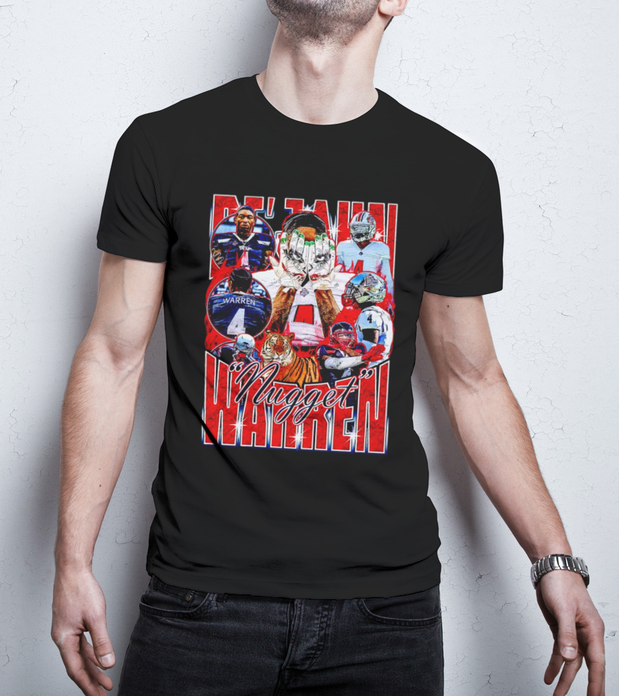 De’Jahn Nugget Warren Jackson State Tigers Football Player Collage T-Shirt