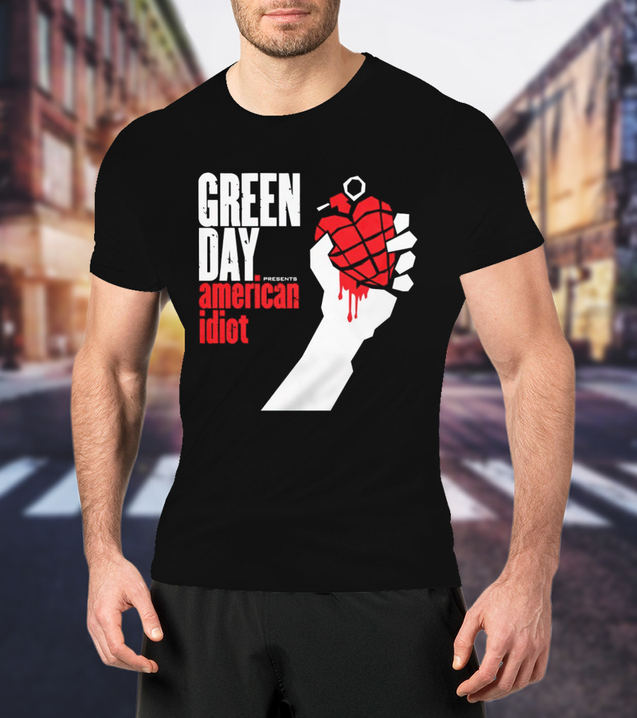 Green Day Presents American Idiot Heart Hand Grenade T-Shirt