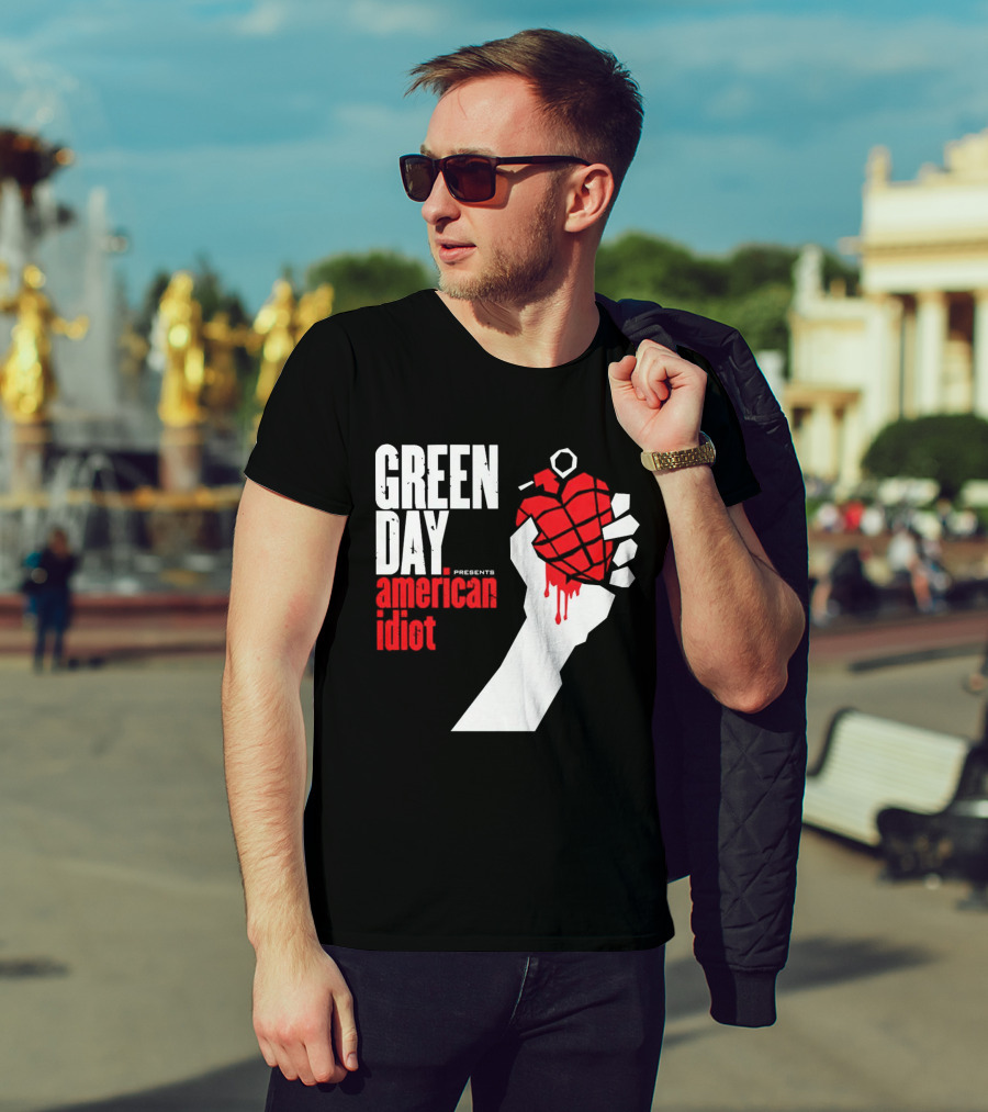 Green Day Presents American Idiot Heart Hand Grenade T-Shirt