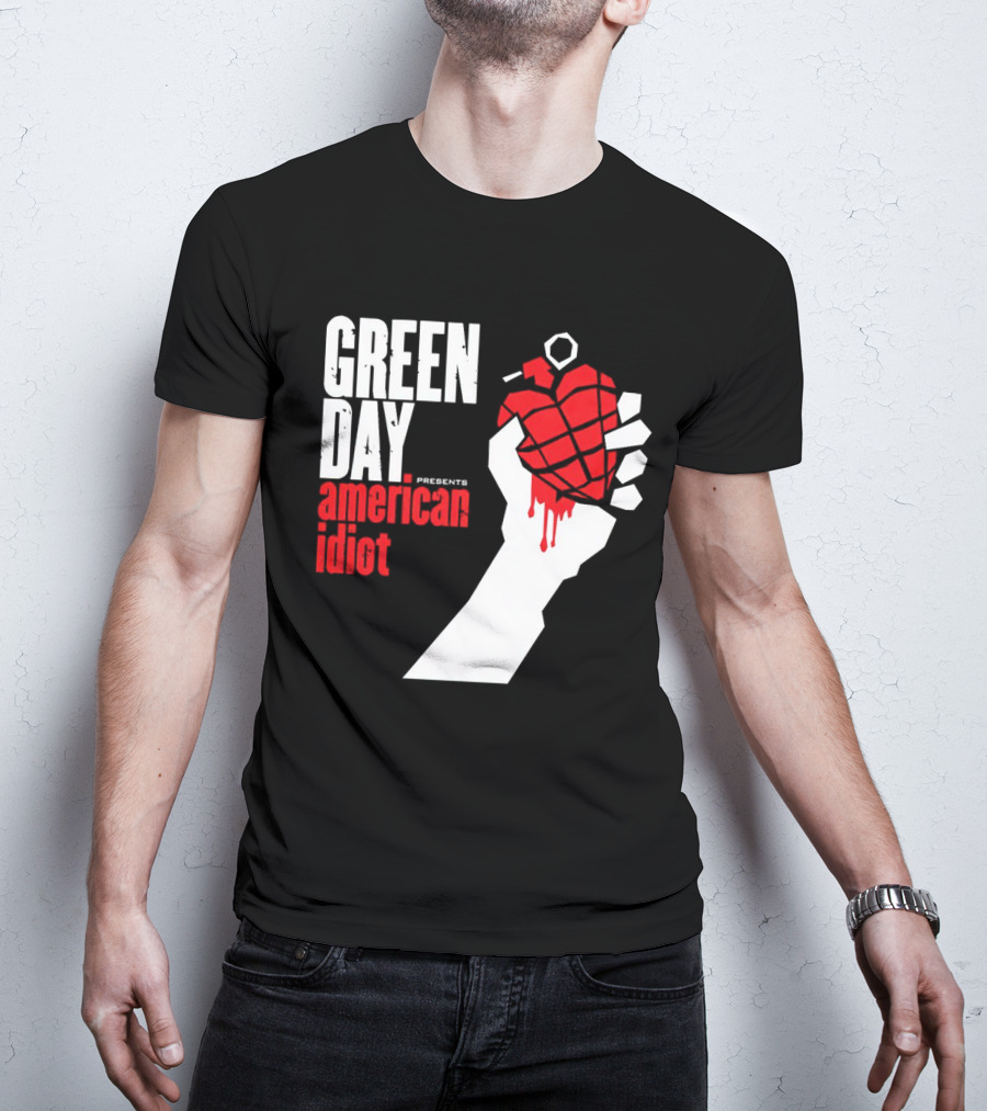 Green Day Presents American Idiot Heart Hand Grenade T-Shirt