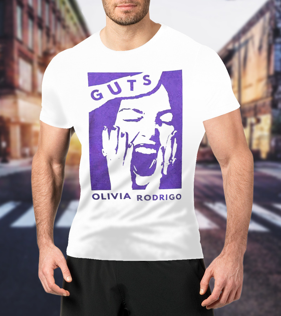 Guts Olivia Rodrigo Vintage Purple Face T-Shirt