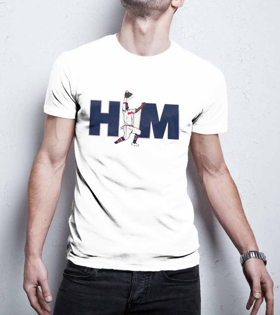 HIM Atlanta Braves Baseball Player Catching T-Shirt