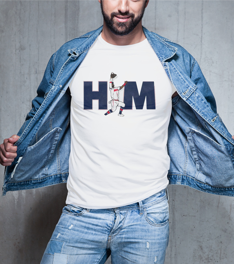 HIM Atlanta Braves Baseball Player Catching T-Shirt