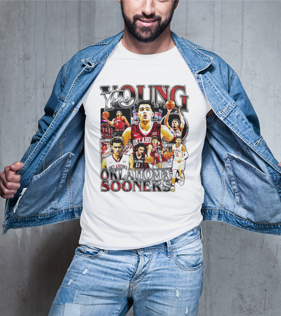 Trae Young Oklahoma Sooners Basketball Highlights Collage T-Shirt