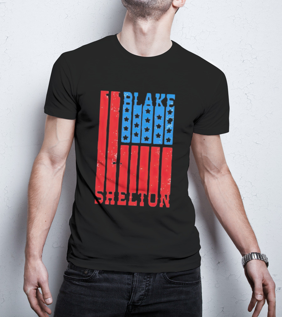 Blake Shelton American Flag Stars And Stripes USA T-Shirt