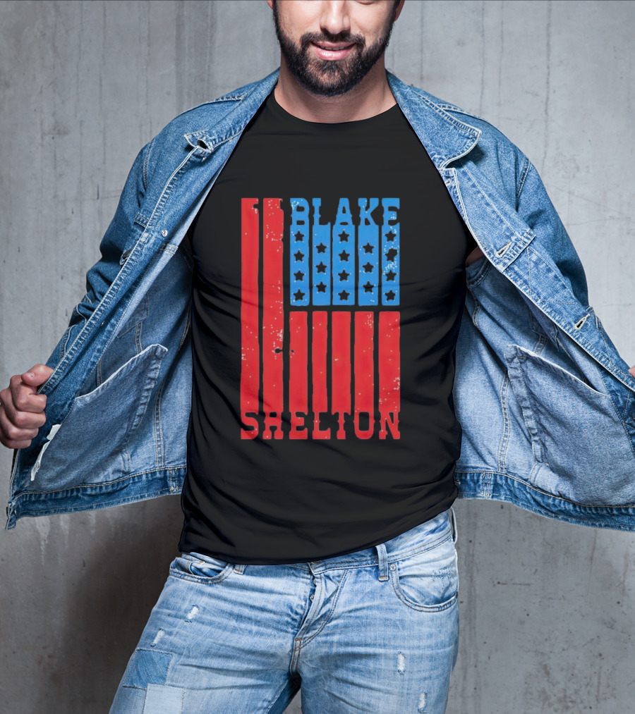 Blake Shelton American Flag Stars And Stripes USA T-Shirt