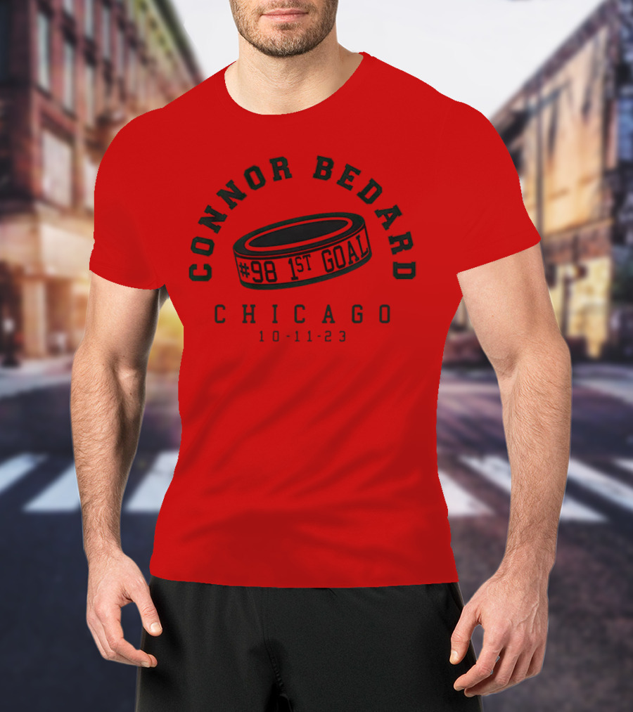 Connor Bedard #98 1st Goal Chicago 10-11-23 T-Shirt