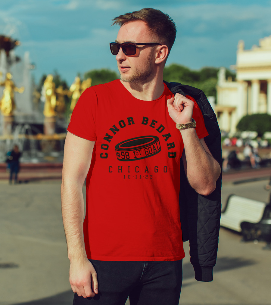 Connor Bedard #98 1st Goal Chicago 10-11-23 T-Shirt