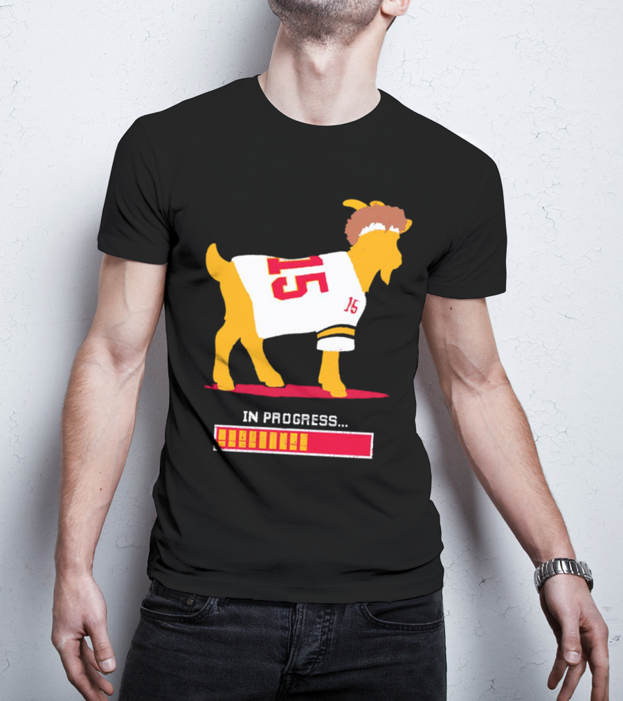 Goat In Progress Patrick Mahomes Kansas City Chiefs Number 15 T-Shirt