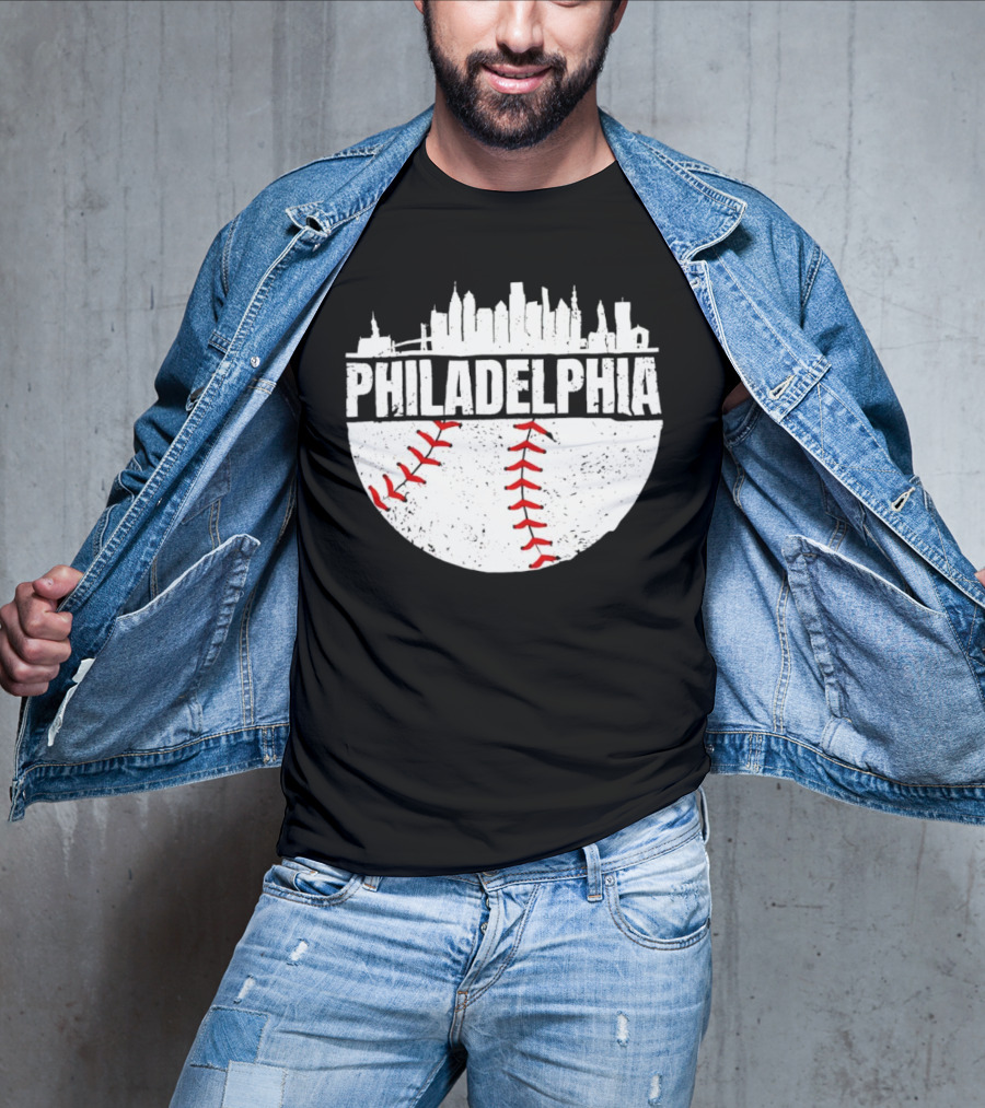 Philadelphia Skyline Baseball Urban T-Shirt