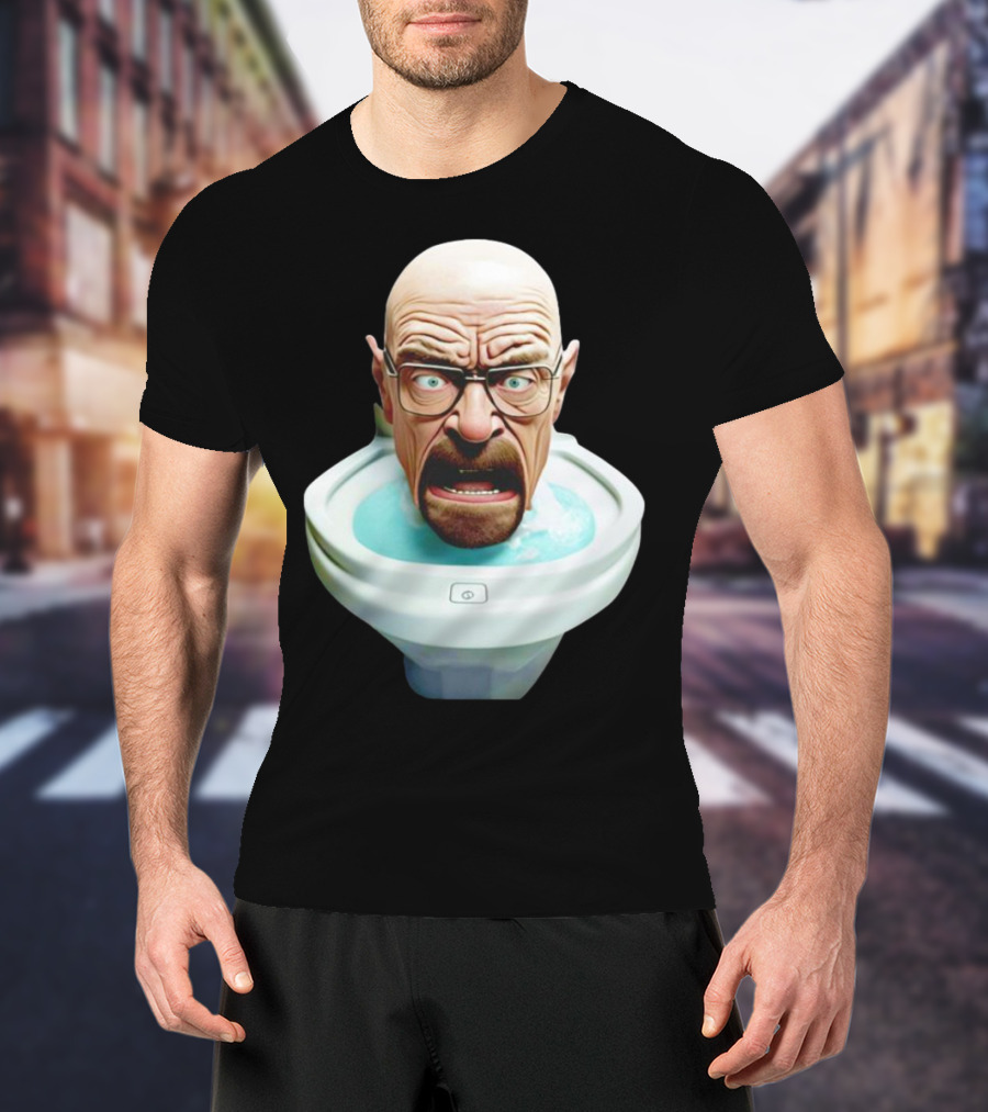 Walter White Toilet Skibidi Meme Face T-Shirt