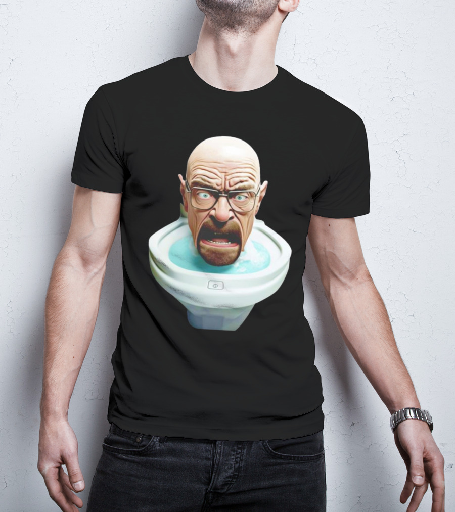Walter White Toilet Skibidi Meme Face T-Shirt