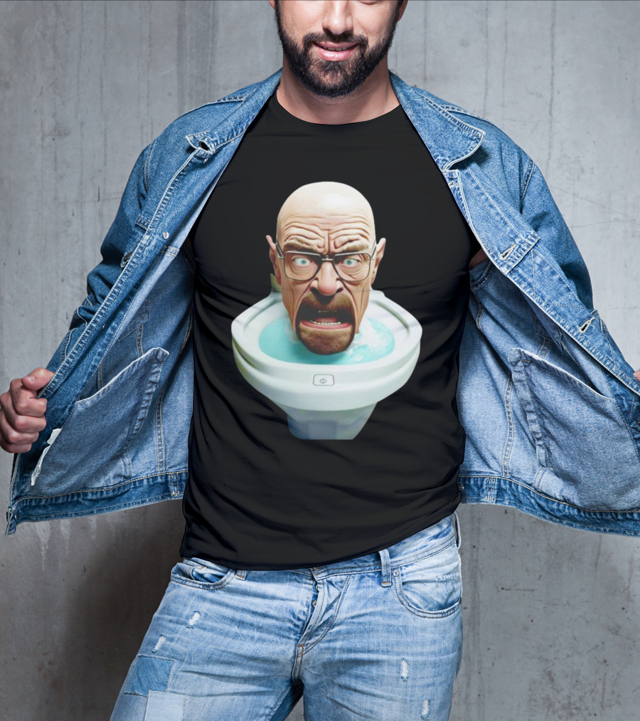 Walter White Toilet Skibidi Meme Face T-Shirt