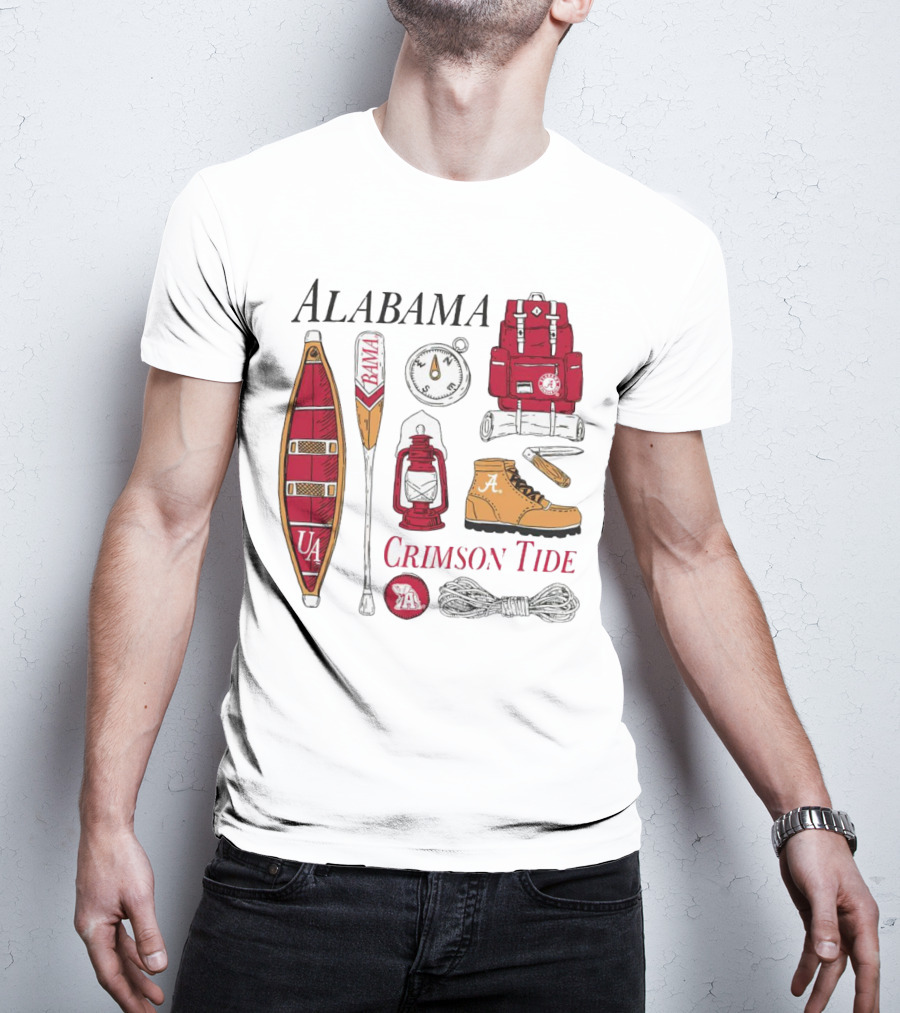 Alabama Crimson Tide Camping Gear And Outdoor Adventure Essentials T-Shirt