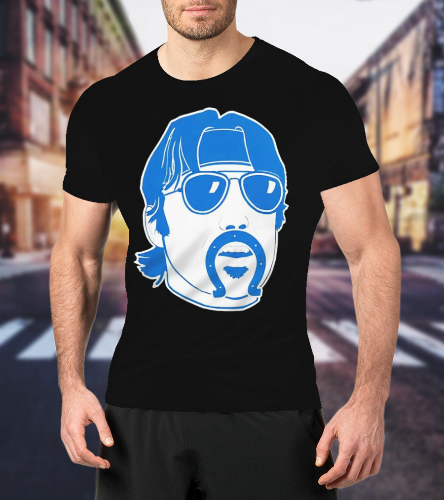 Gardner Minshew Indianapolis Colts Face Horseshoe Sunglasses Hat T-Shirt