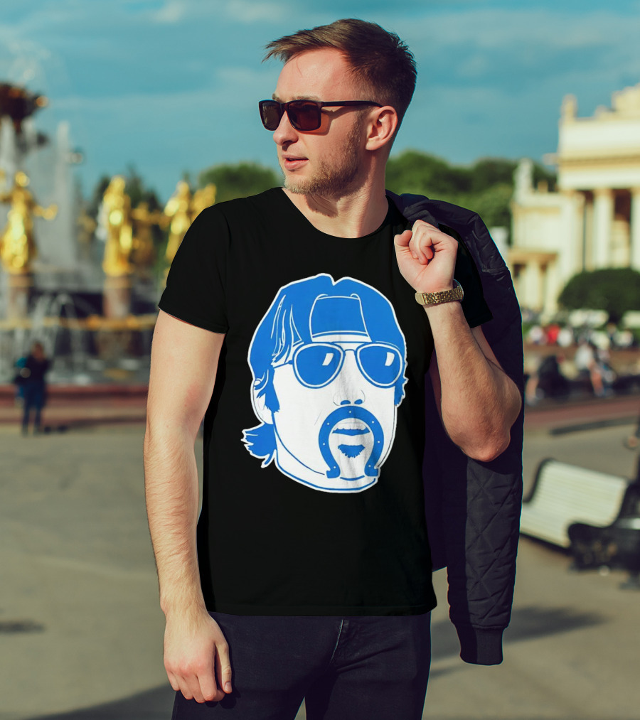 Gardner Minshew Indianapolis Colts Face Horseshoe Sunglasses Hat T-Shirt