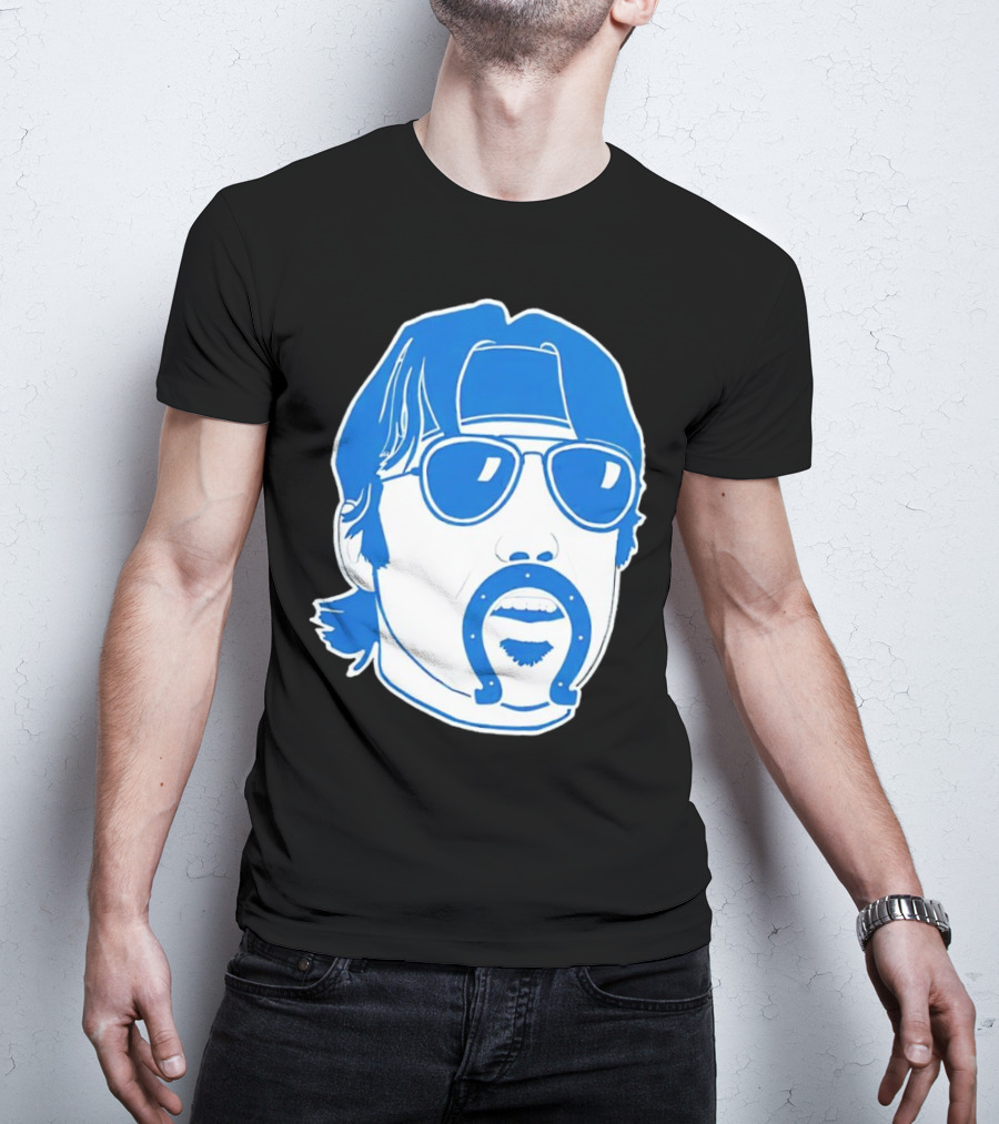 Gardner Minshew Indianapolis Colts Face Horseshoe Sunglasses Hat T-Shirt